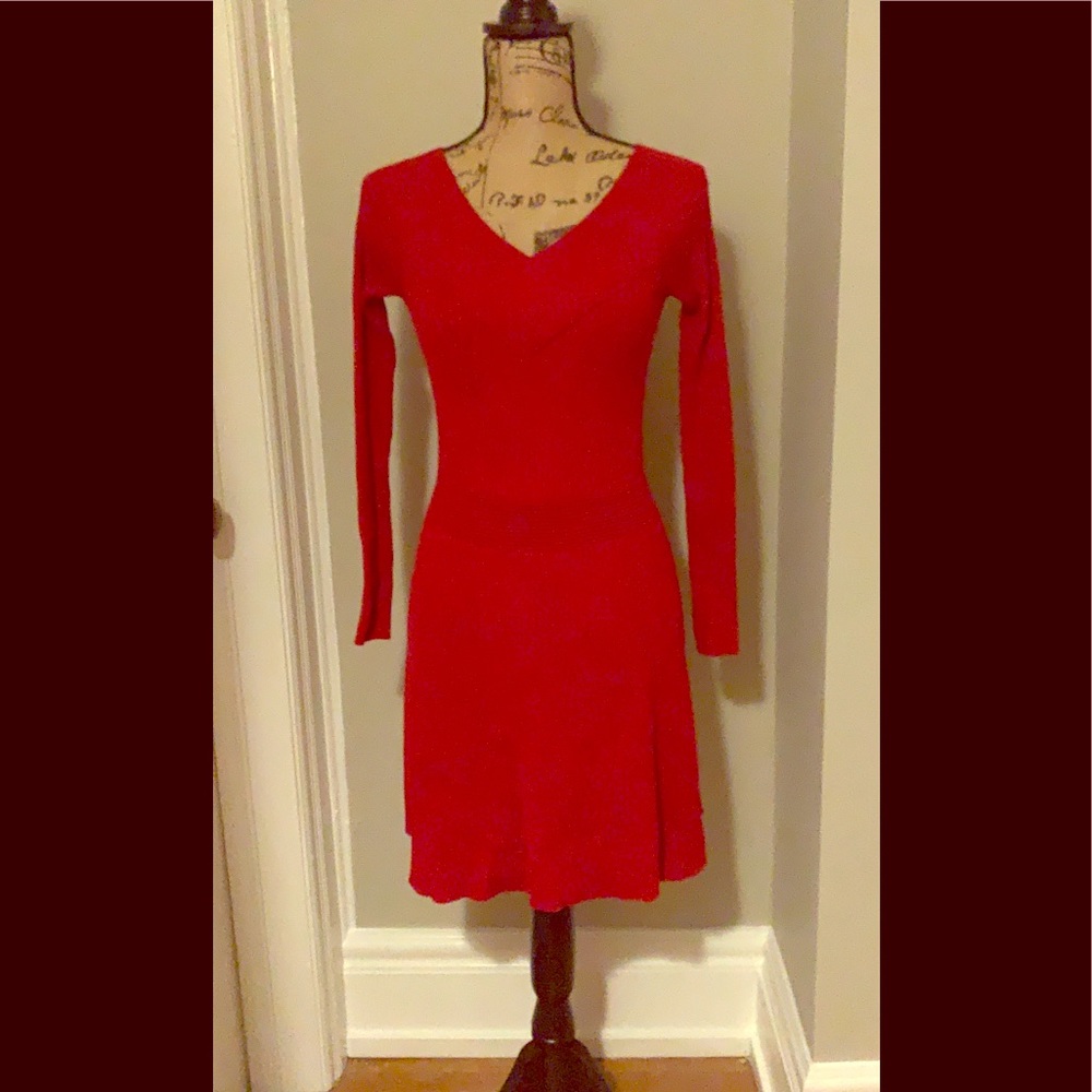 Red Ribbed Sweater Dress by Candie’s Size: Medium
